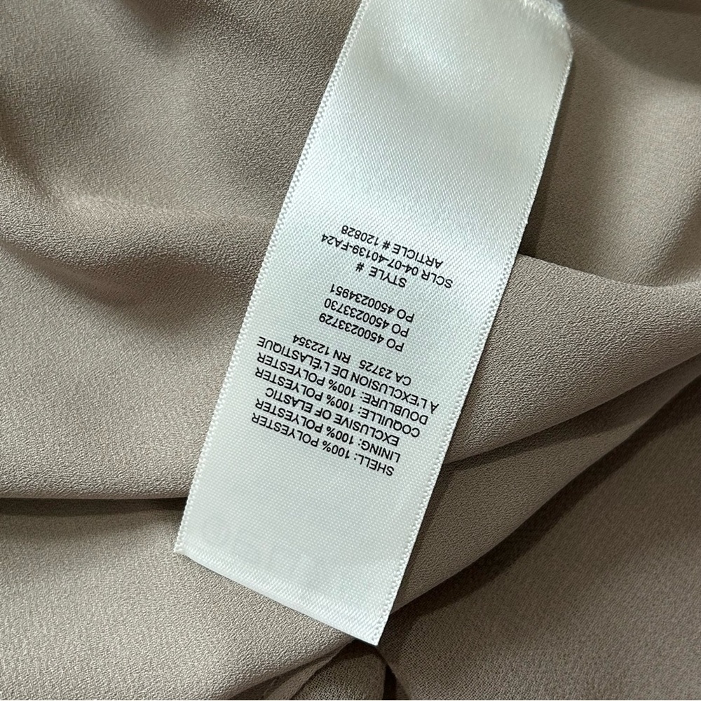 NWT artizia Wilfred Twirl Pleated Chiffon Midi Skirt Taupe Womens Size xl Brown - Picture 10 of 13